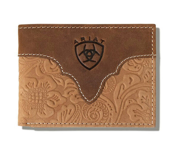 Ariat Bifold Floral Embossed Brown - Accessories Wallet - A3555702