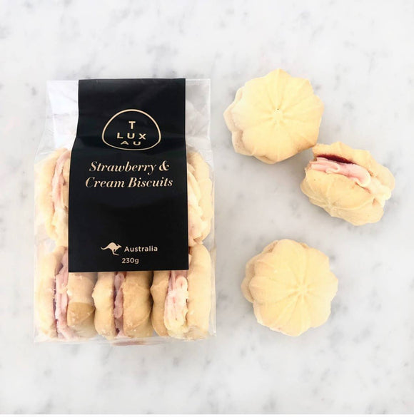 Large - Strawberry & Cream Biscuits 230g