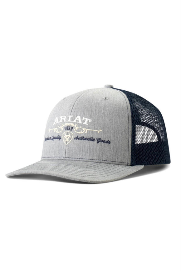 Ariat Hats Unisex Logo Embroidered Denim Mesh Back Snapback Patch Cap - A300082720