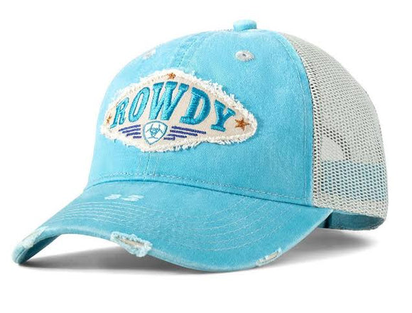 Ariat Western Hat Womens Cap Rowdy Embroidered Patch Logo Blue A300084727