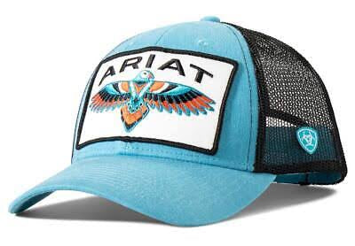 Ariat Womens Hat Baseball Cap Patch Thunderbird Mesh Snapback Blue A300084027