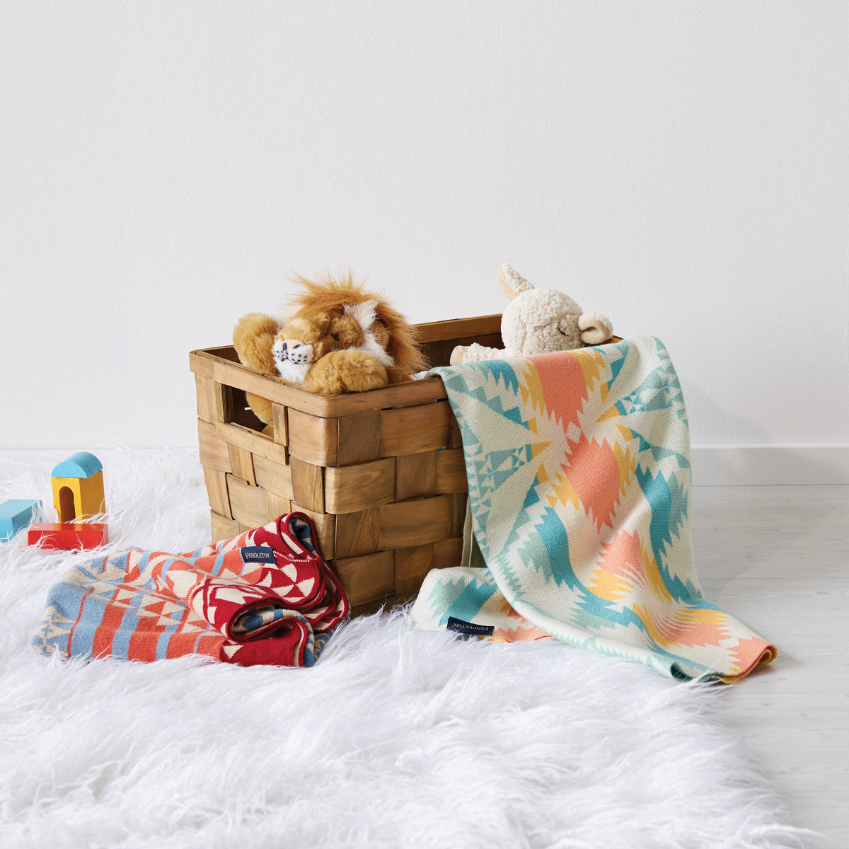 Pendleton Knit Baby Blanket with Beanie Falcon Cove The Tack House