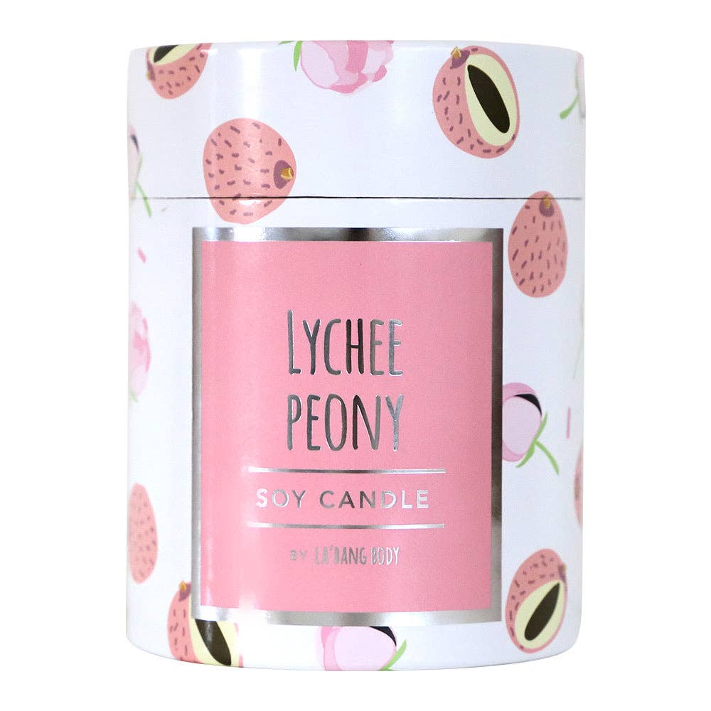 Wooden wick Candle Lychee Peony The Tack House