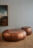 Omega Coffee Table - Iron Riveted Antique Copper