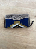 Tooled Leather and Saddle Blanket Wallet