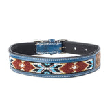 Running Free Beaded Heritage Dog Collar in Brown