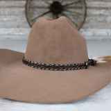Genuine Horsehair 5 Strand Braided Hat Band with Single Tassel - Overo