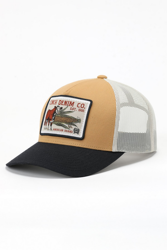 MEN'S CINCH DENIM CAP - GOLD
