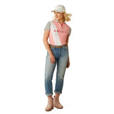 Ariat Ladies Taryn Short Sleeve Polo Flamingo Pink Coral Paradise