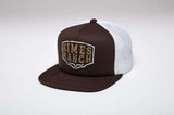 Kimes Ranch WOOD BLOCK Trucker Cap - WW Brown