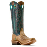 Ariat WOMEN'S FUTURITY BOON CUTTER TOE WESTERN BOOT - CARAMELIZED/PURSUIT OF TEAL 10074326