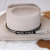 Genuine Horsehair 6 Strand Braided Hat Band with Single Tassel - Las Cruces
