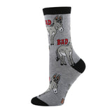 Bad Ass | Women's Funny Donkey Crew Socks