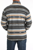 Cinch MEN'S MATCH BOYS FLEECE PULLOVER - BLACK/GRAY/TAN