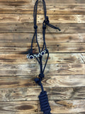 Beaded Rope Halter - Navy BRHN002