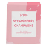 Wooden wick  Candle - Champagne & Strawberries
