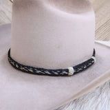 Genuine Horsehair 5 Strand Braided Hat Band - Black Socks
