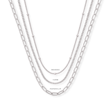 SpurWest Mini Belt Buckle Necklace (Initial) - Silver