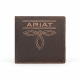 Ariat Men's Large Bifold Style Wallet Bug Stitch - Brown - A3563502