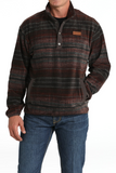 Cinch MEN'S MATCH BOYS FLEECE PULLOVER - BROWN/RED