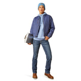 Rebar Stretch Canvas Bomber Jacket - Blue Indigo