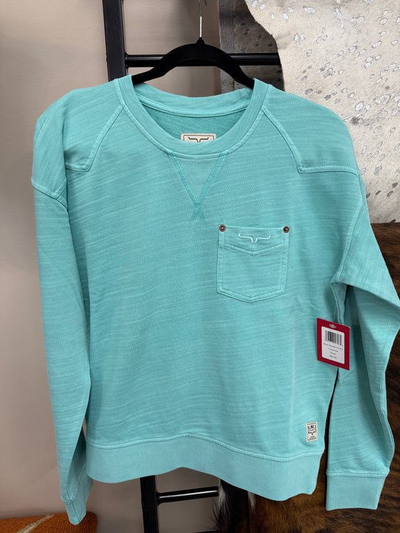 Kimes Ranch Women's Purple Gina Western Crew Sweatshirt - Turquoise
