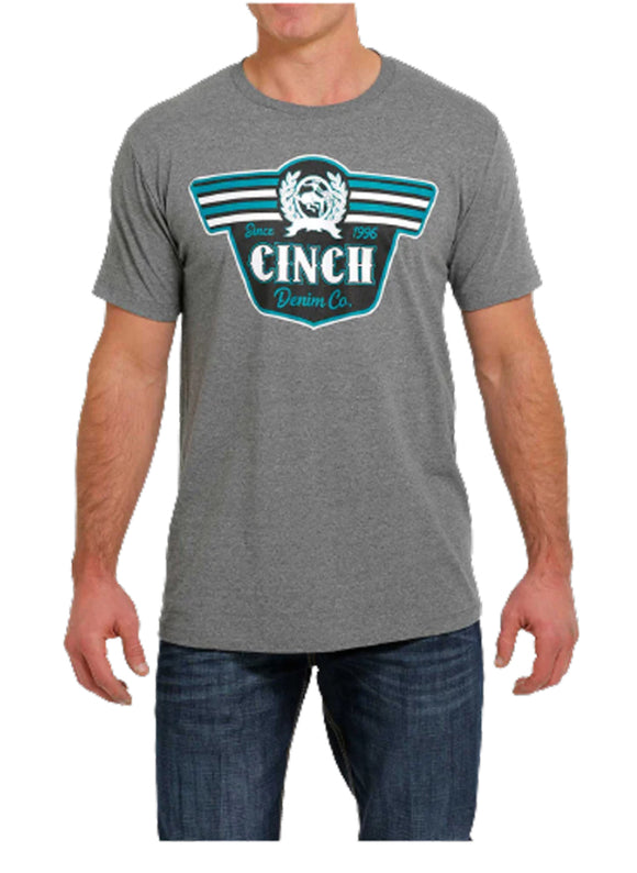 Cinch Men's Logo Short Sleeve Tee - Heather Grey MTT1690546