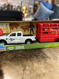 18 Piece Truck & Cattle Trailer Playset