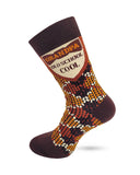 Grandpa Old School Cool Men's Novelty Crew Socks
