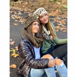 Leopard Print CC Fashion Headband with Fuzzy Lining: New Candy Pink