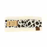 Leopard Print CC Fashion Headband with Fuzzy Lining