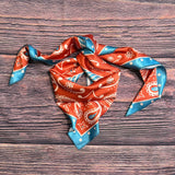 AVS835 WESTERN COWBOY PRINT SILK SCARF 36X36