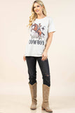 AV1205-PAMELA RIDE'EM COWBOY GRAPHIC T-SHIRT