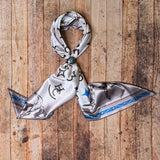 AVS-924 HORSE BRANDING PRINT SILK WILD RAG 36X36