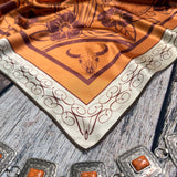 AVS837 WILD WEST PRINT SILK SCARF 36X36