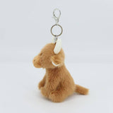 Brown Highland Cow Plush Keyring/Bag Charm