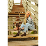 Lucky Chuck FRINGE BUCKING BROWN PERFORMANCE SOCKS