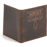 Ariat Men's Large Bifold Style Wallet Bug Stitch - Brown - A3563502