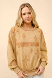 23244T - Distressed Vintage Washed Western Sweatshirt
