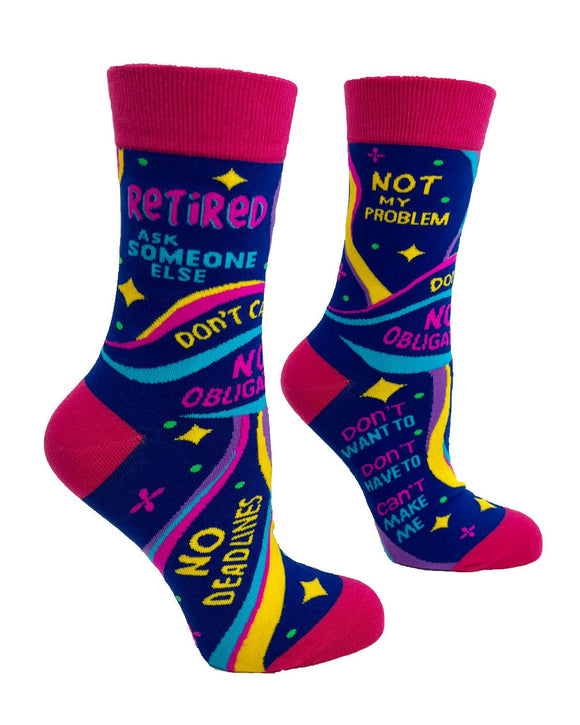Retired Ask Someone Else Women's Novelty Crew Socks
