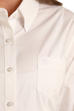 Rock n Roll Denim WHITE SOLID BUTTON DOWN LONG SLEEVE SHIRT
