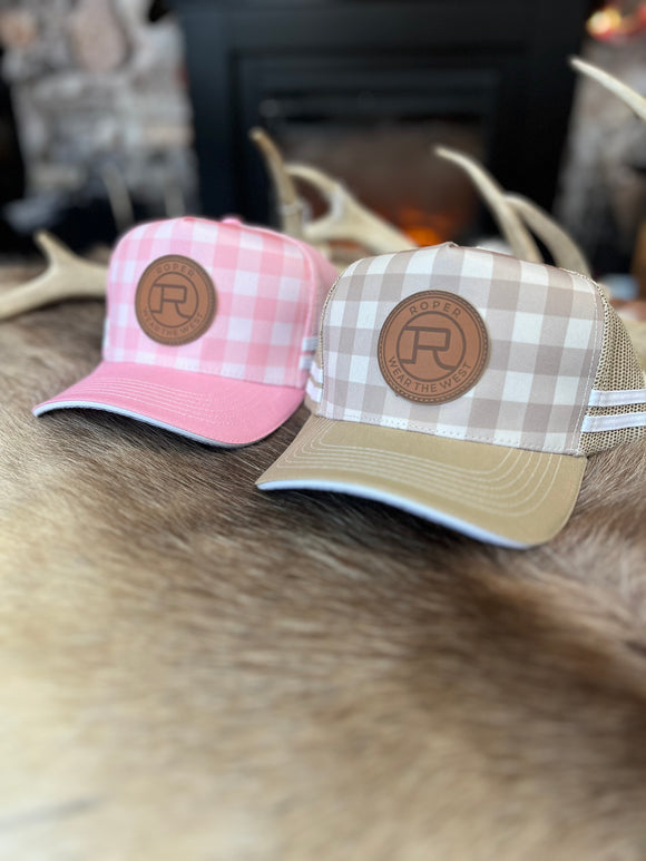 Roper Cap - Trucker Style Mini Plaid