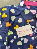 Girl's - Harper - 1/2 Button Shirt - Heart Pattern