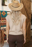 Spring Western Mock Neck Short Sleeve Knit Sweater Vest - VFRE