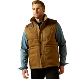 Ariat Men's Western Quilted Vest - CUB KHAKI/BROWN 10062439