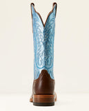 Ariat Ladies Frontier Tilly Western Boot - DAPPER TAN|SURF BLUE