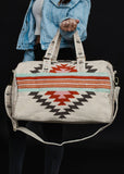 Panache Beige, Brown & Red Aztec Duffel Bag - Mint