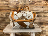 Patchwork Cowhide and Tooling Leather Toiletries Bag – AT66