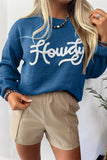 Fashion-W Howdy Embroidered Graphic Western Sweater