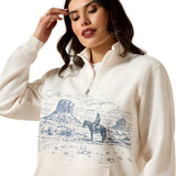 Ariat Women's Traveler 1/2 Zip Sweatshirt - Sea Salt 10071161